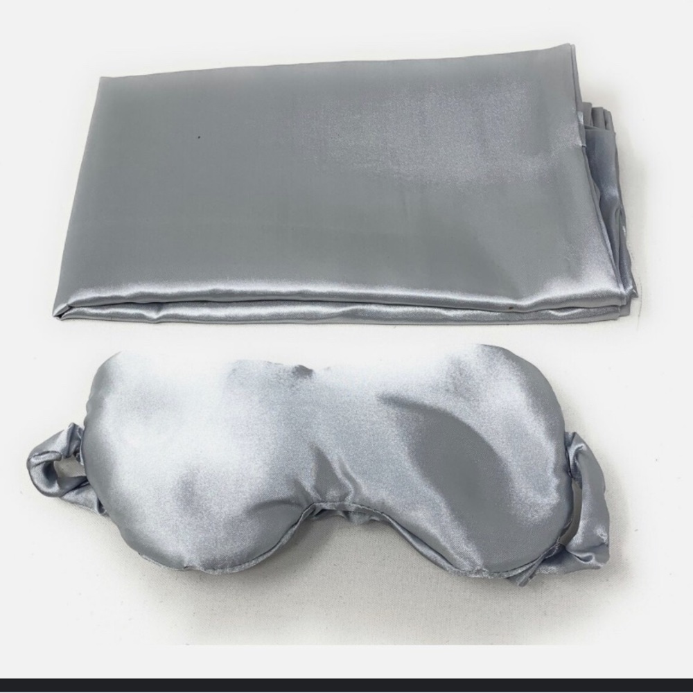 Huntington Home pink Satin Pillow Case and Eye Mask Set
